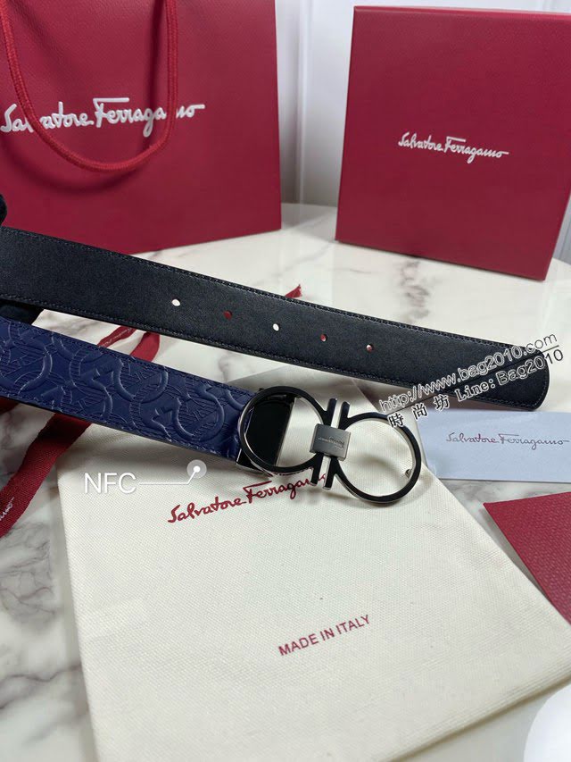 菲拉格慕男士皮帶 Ferragamo磨砂牛皮腰帶  jjp1794
